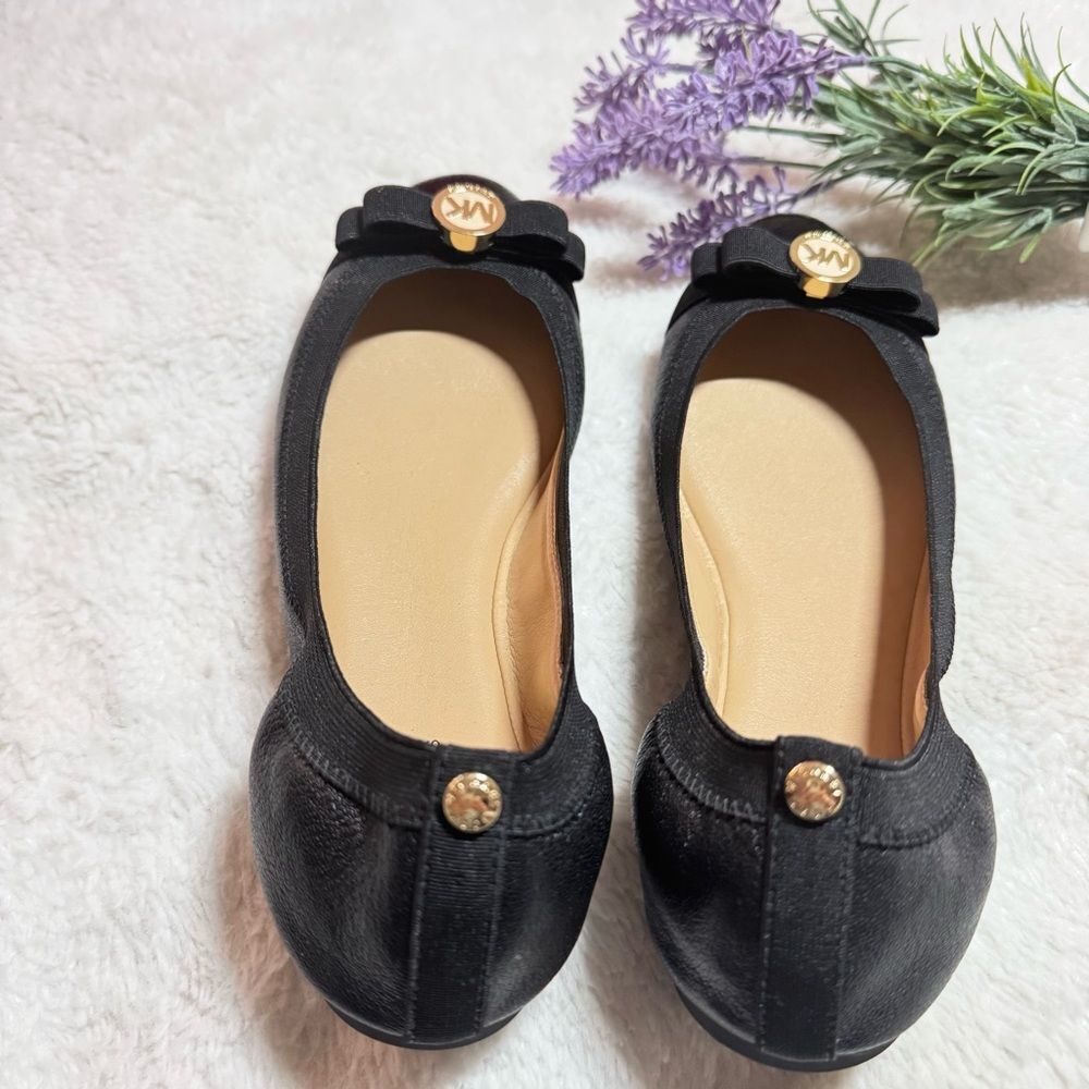 Michael Kors Black and Gold Loafers - Picture 2 of 4